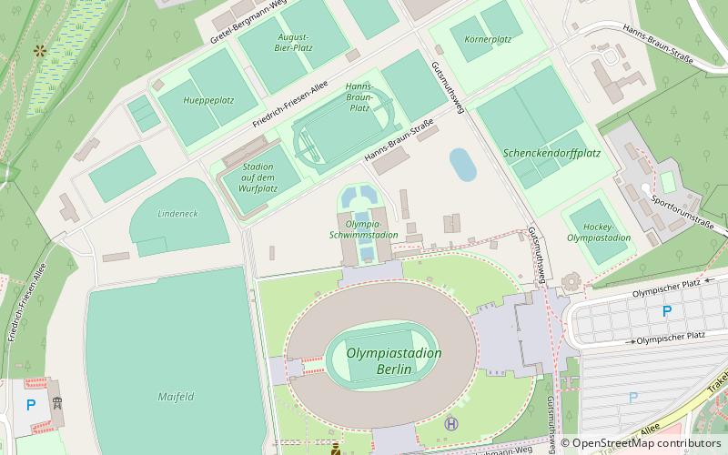 Olympiapark Schwimmstadion Berlin location map