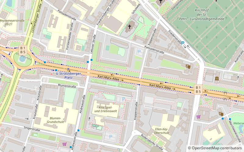 Formel-E-Rennstrecke Berlin location map