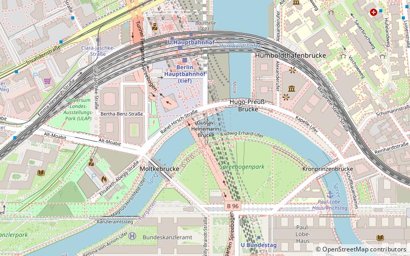 Gustav Heinemann Bridge location map