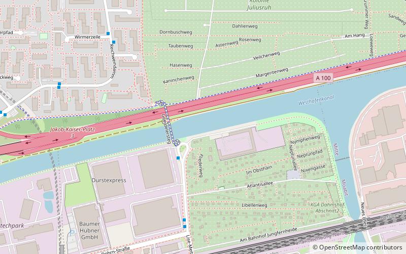 Canal de Westhafen location map