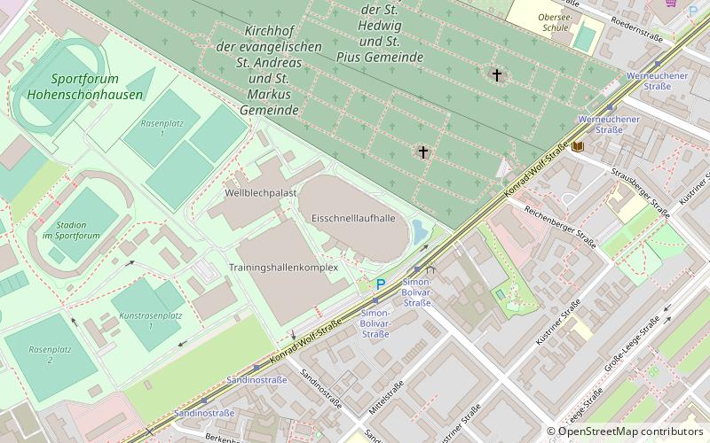 eisschnelllaufhalle berlin location map