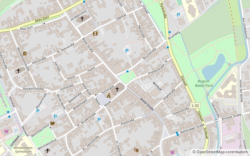 Winckelmann-Denkmal location map