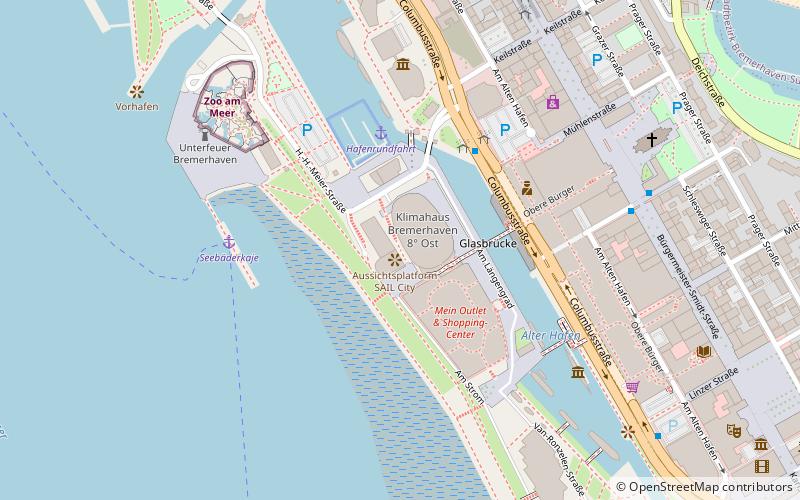 aussichtsplattform sail city bremerhaven location map