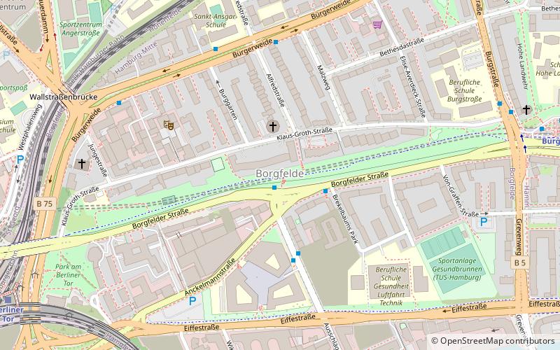 Hamburg-Borgfelde location map