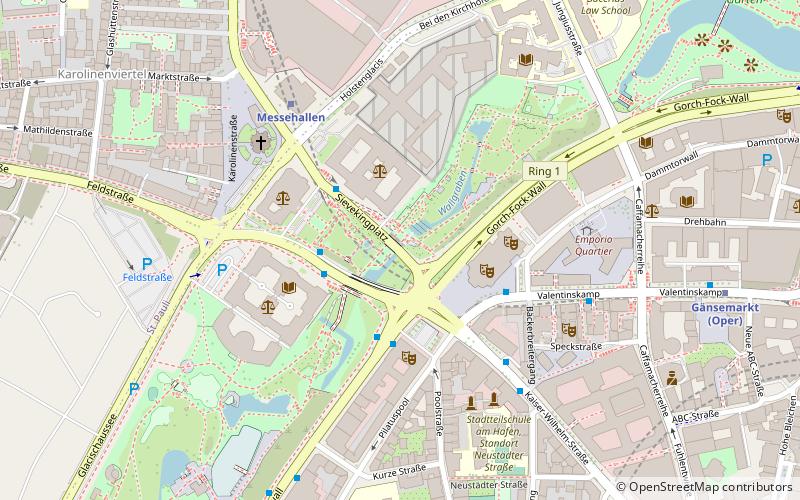 sievekingplatz hamburgo location map