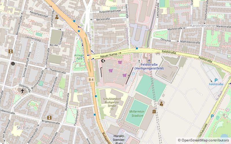 Rindermarkthalle St. Pauli location map