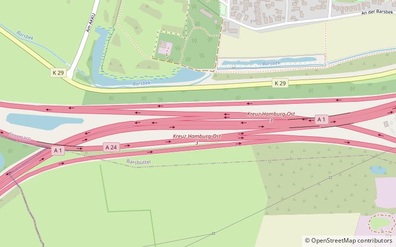 Autobahnkreuz Hamburg-Ost location map