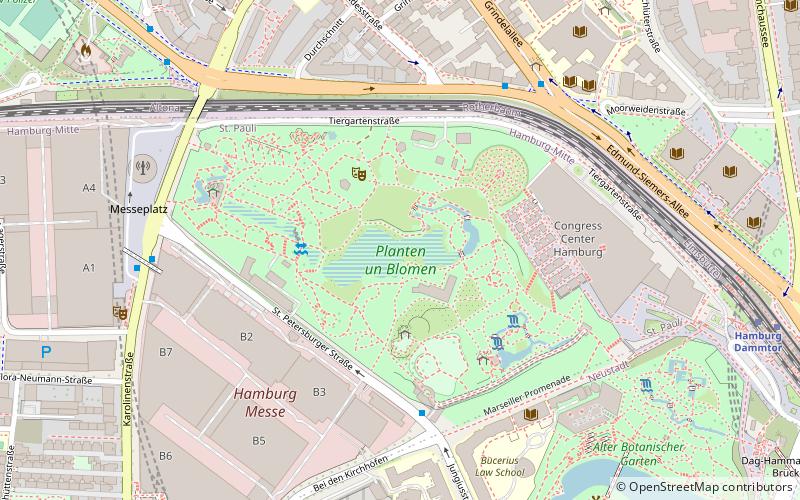 Antiguo jardín botánico de Hamburgo location map