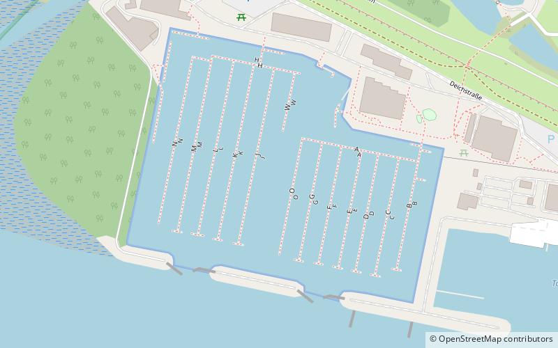 Hamburger Yachthafen location map
