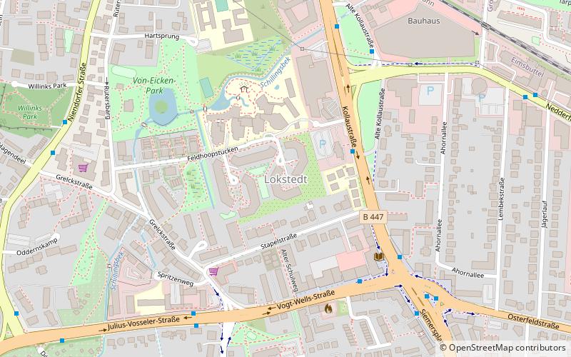 Hamburg-Lokstedt location map