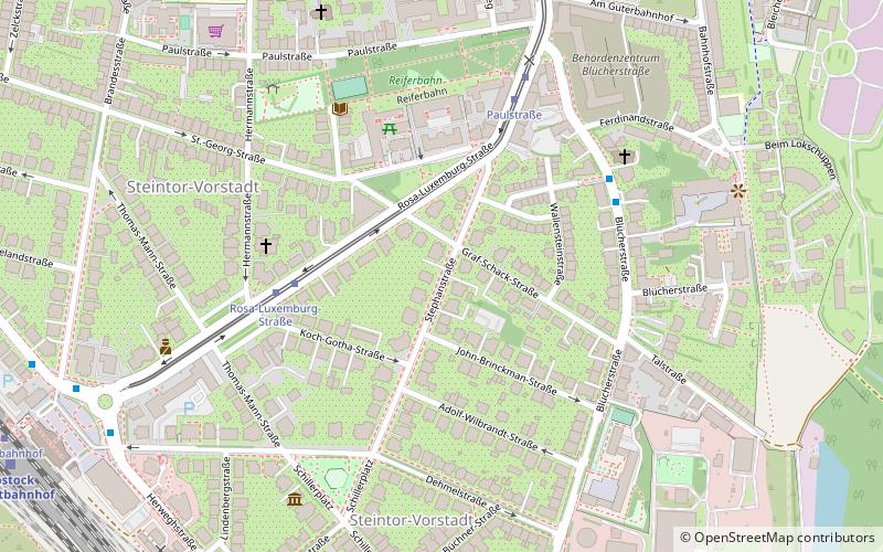 Liste der Denk- und Stolpersteine in Rostock location map