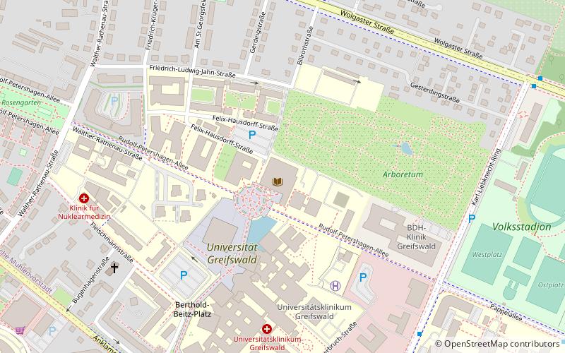 Greifswald University Library location map