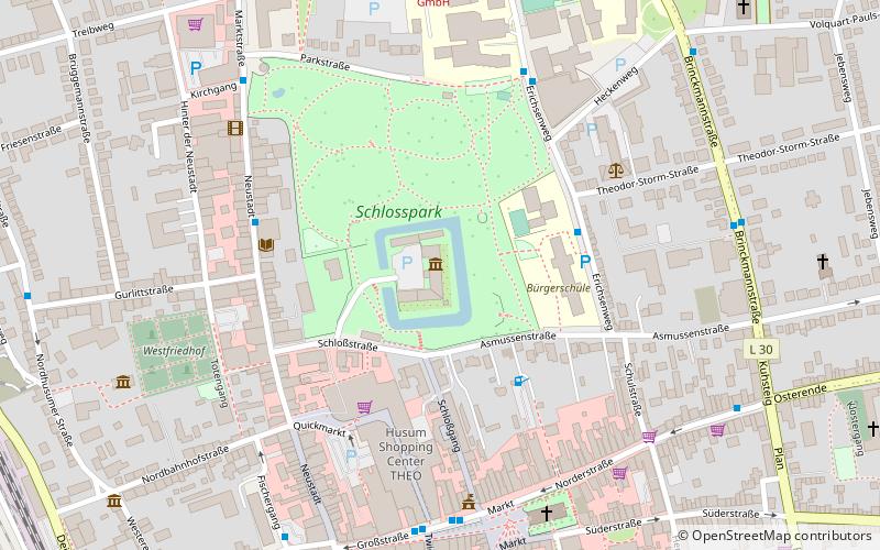 Schloss vor Husum location map