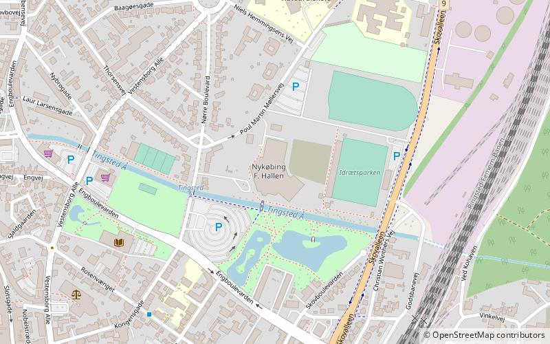 Nykøbing F. Hallen location map