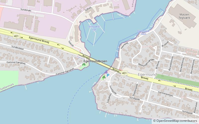 Egernsund Bridge location map