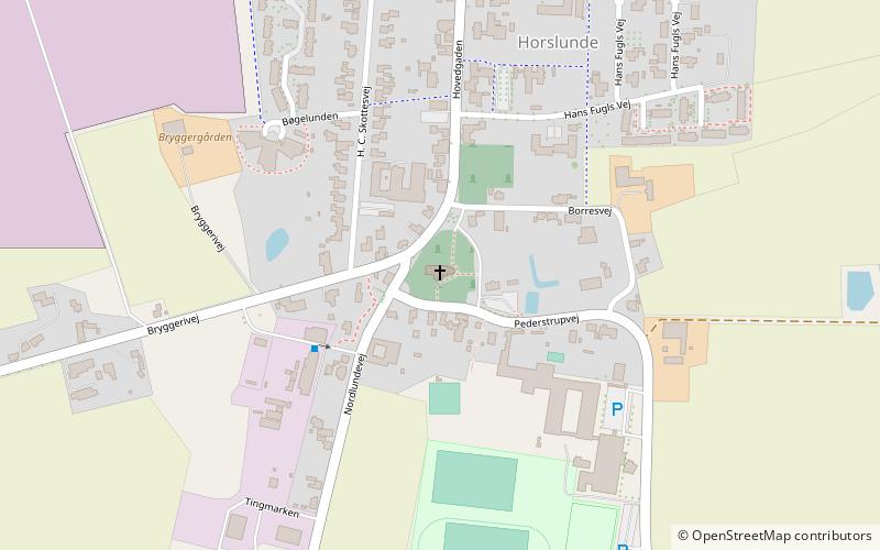 Horslunde Church location map