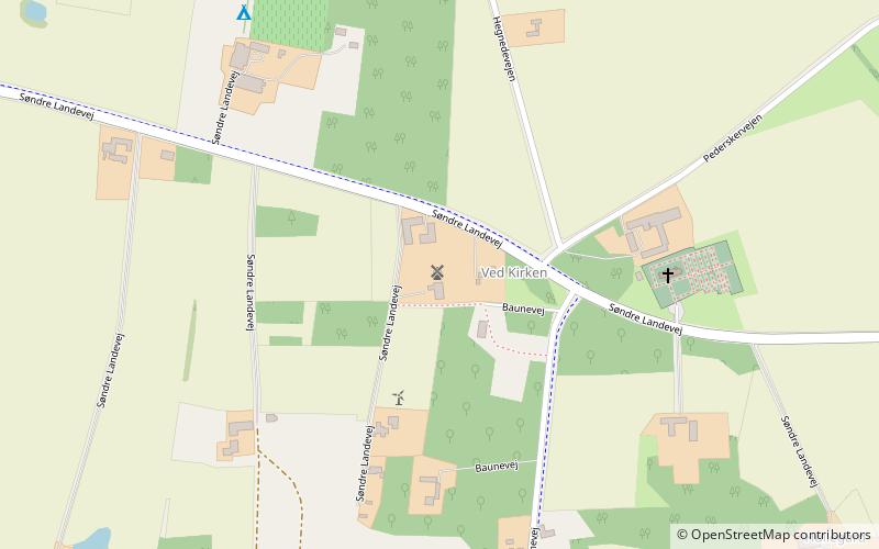Pedersker Kirkemølle location map