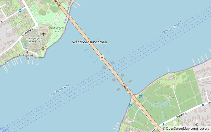 Svendborgsund Bridge location map