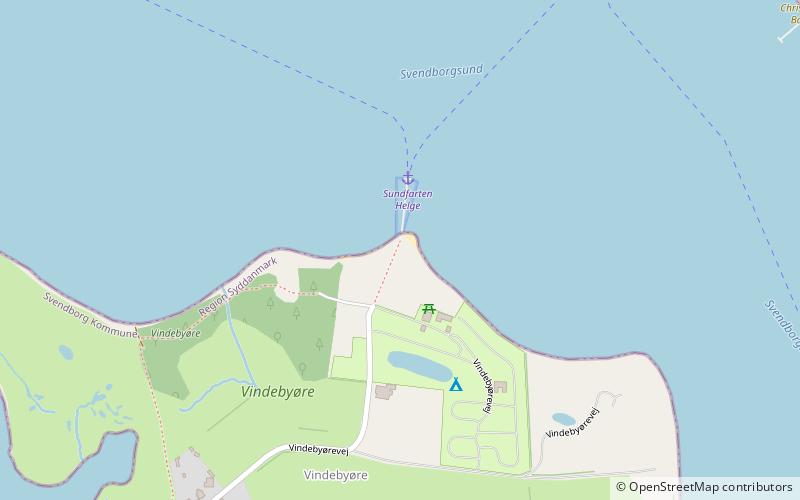 Vindebyøre strand location map