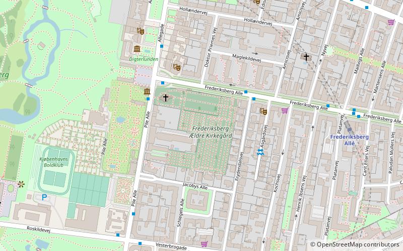 Frederiksberg Ældre Kirkegård location map