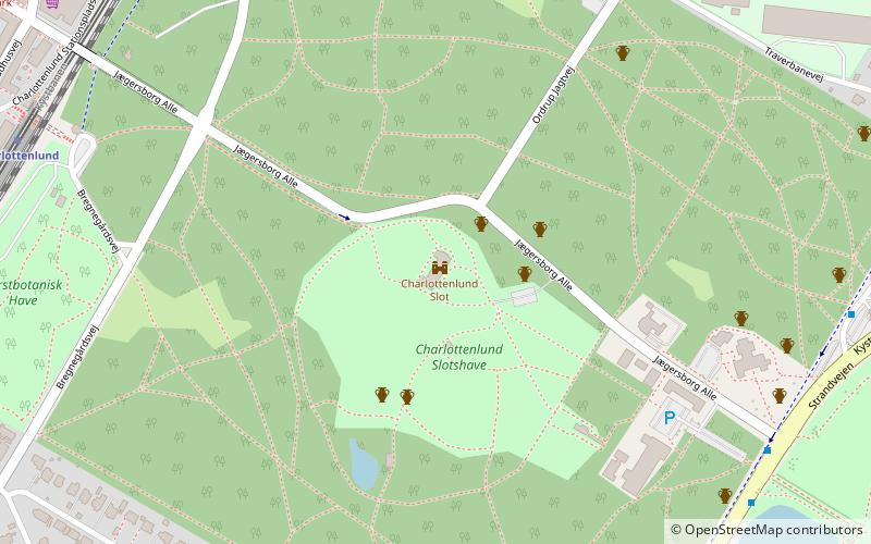 Charlottenlund Palace location map