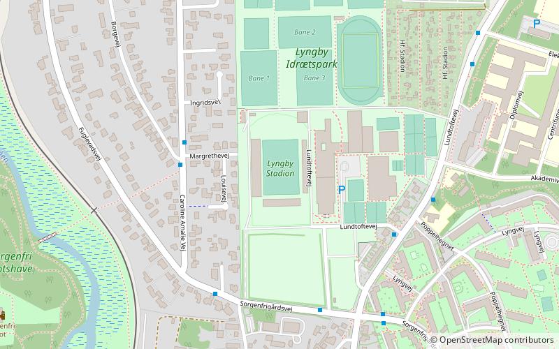 Lyngby Stadion location map