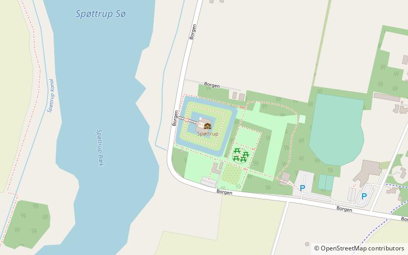 Spøttrup Castle location map