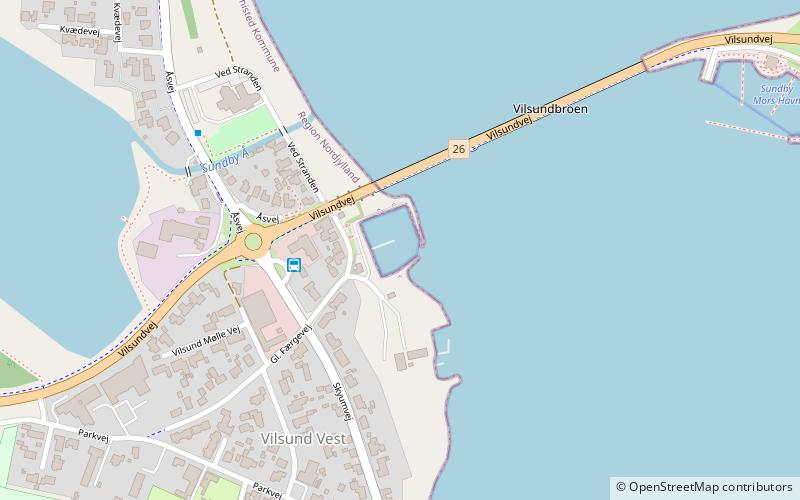 Vilsund Bridge location map