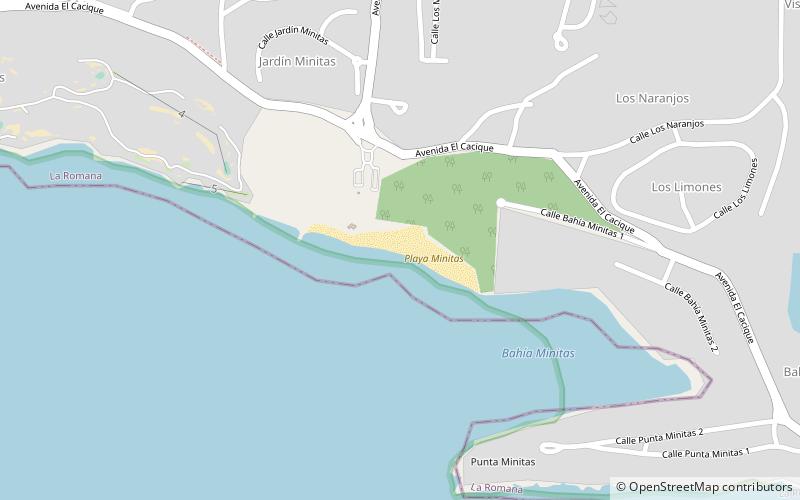 playa minitas la romana location map