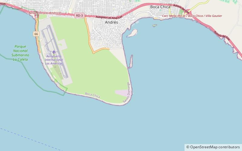 los mina boca chica location map