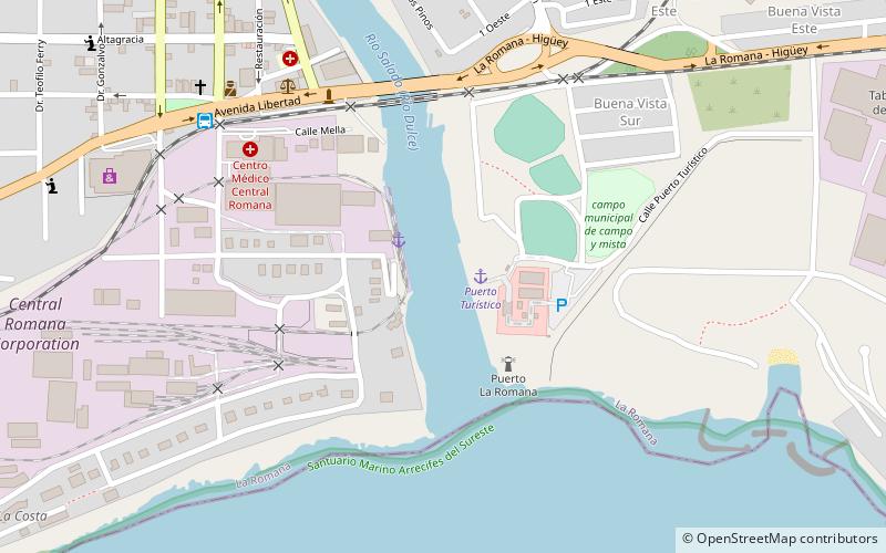 central romana port la romana location map