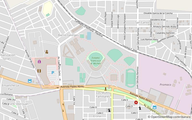 estadio francisco micheli la romana location map