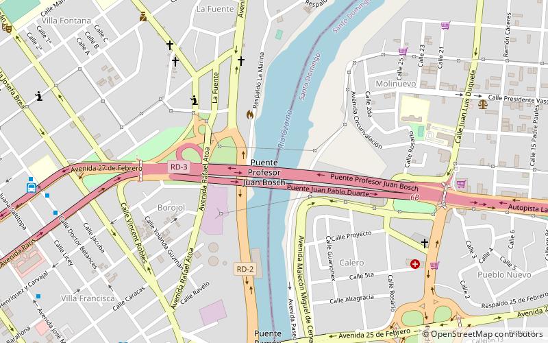 Puente Juan Bosch location map