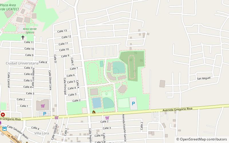 estadio olimpico de la vega location map