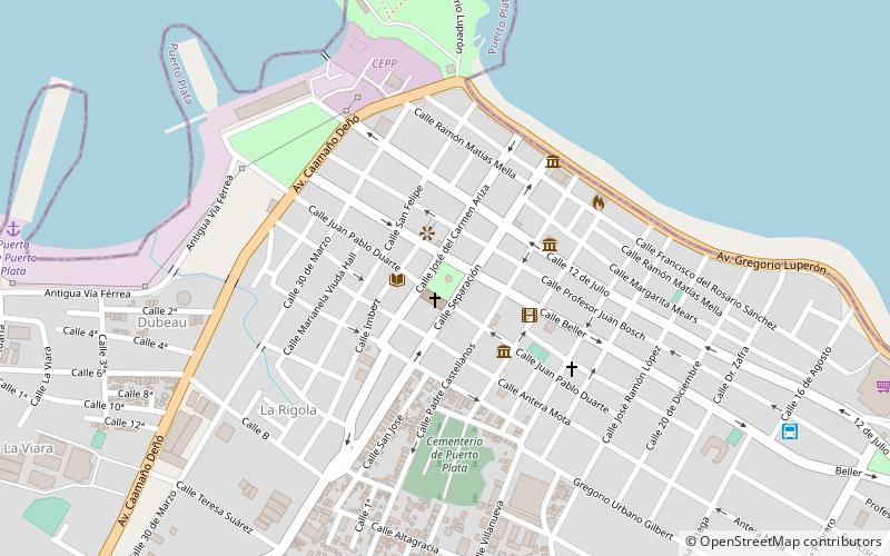 parque central puerto plata location map