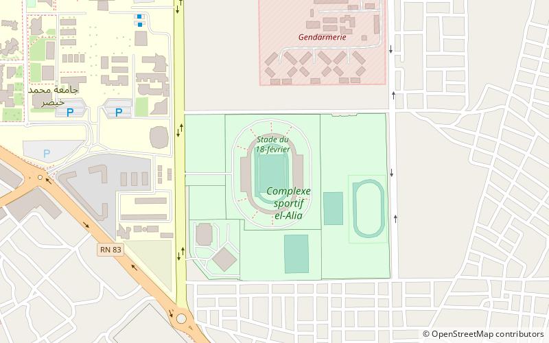 18 February Stadium location map