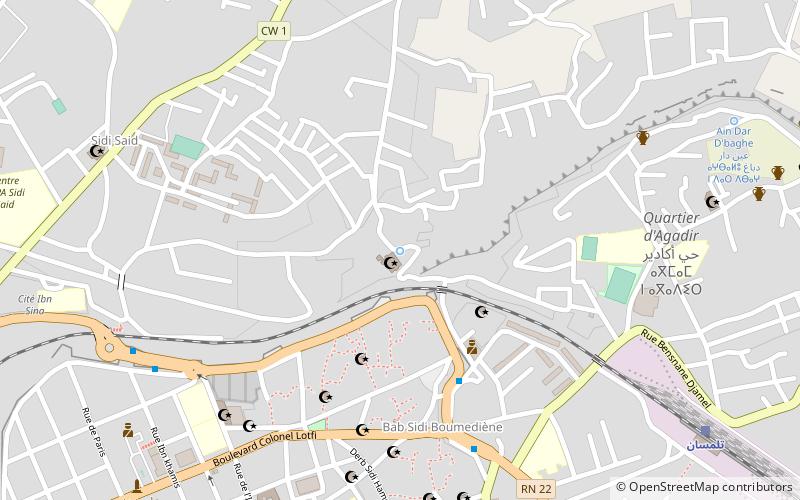 sidi el haloui mosque tilimsan location map