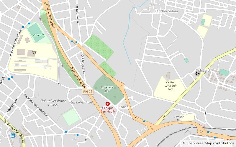 Colonel Lotfi Stadium location map