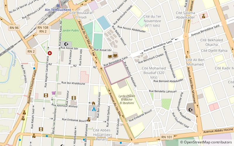 parc dattraction ain temouchent location map