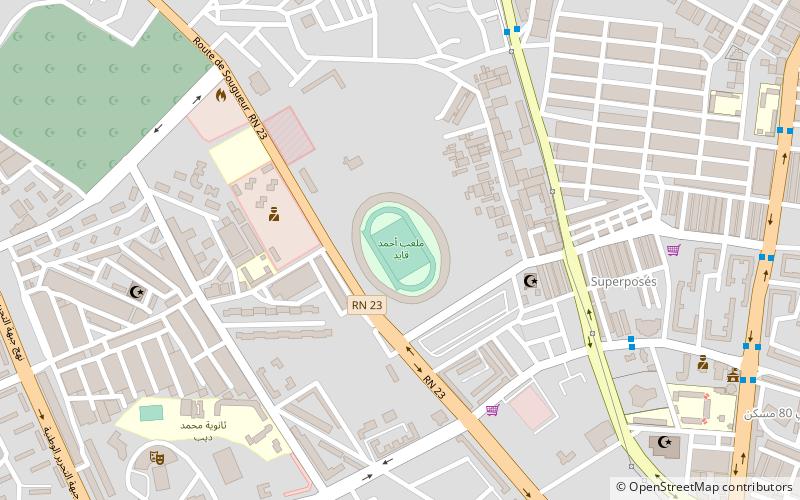 stade ahmed kaid location map