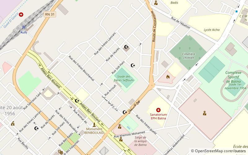 stade mustapha sefouhi batna location map