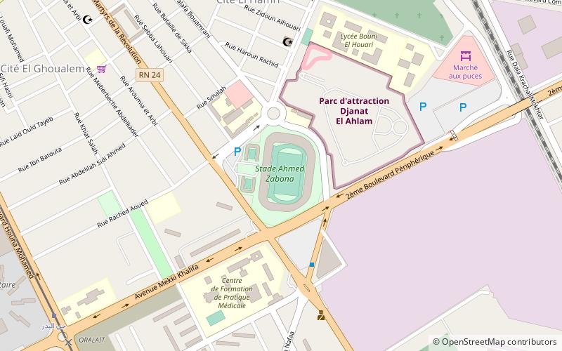 Stade Ahmed Zabana location map