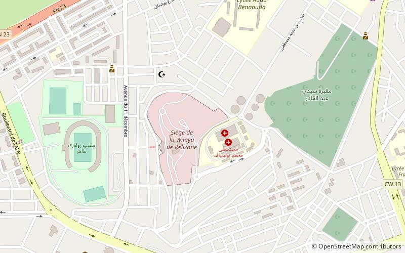 Tahar Zoughari Stadium location map