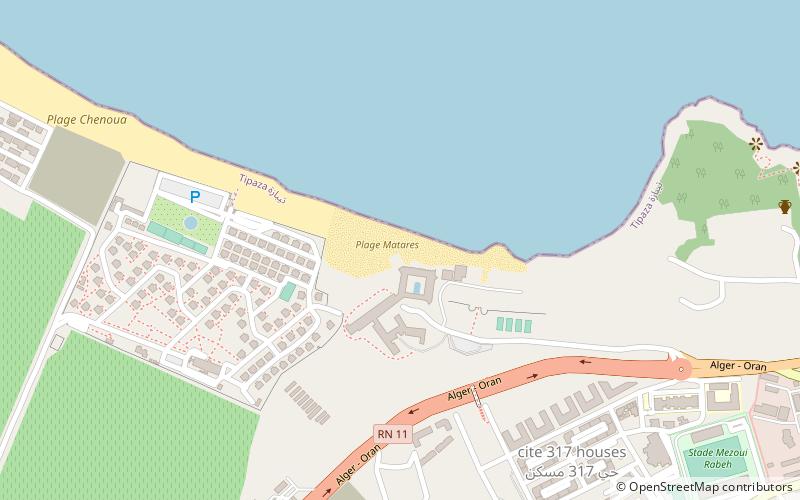 plage matares tipasa location map