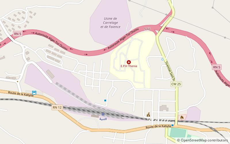 Thenia location map