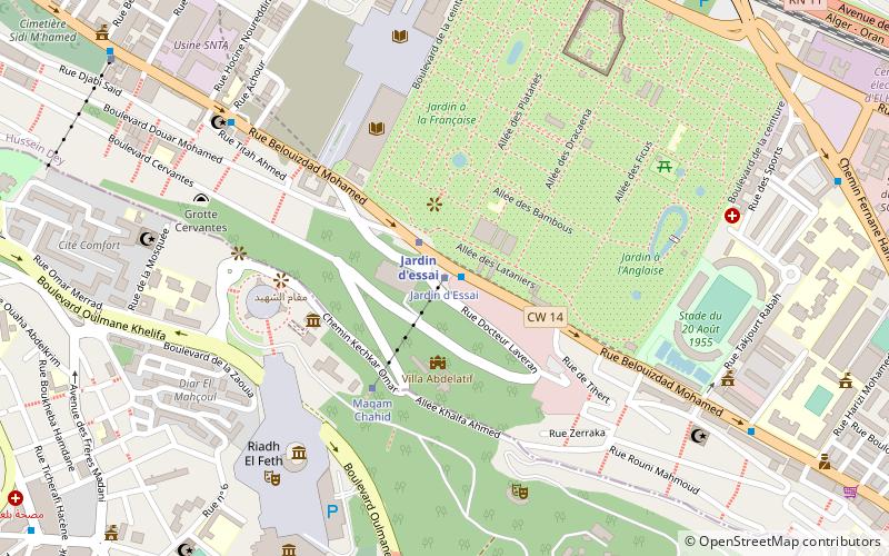 Jardin d'essais of el-hamma location map