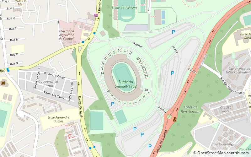 Estadio 5 de julio de 1962 location map