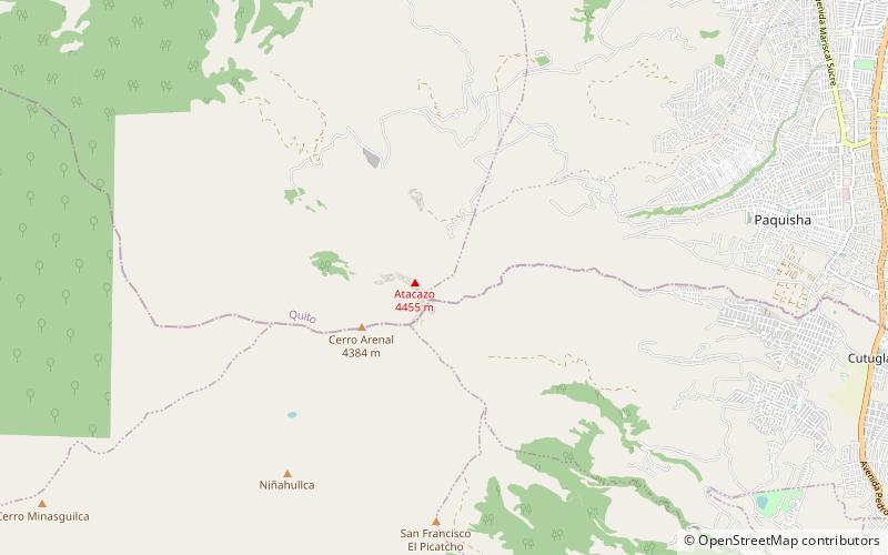 Atacazo location map