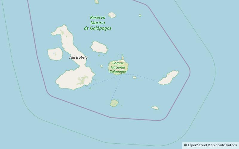 tortuga bay ile santa cruz location map