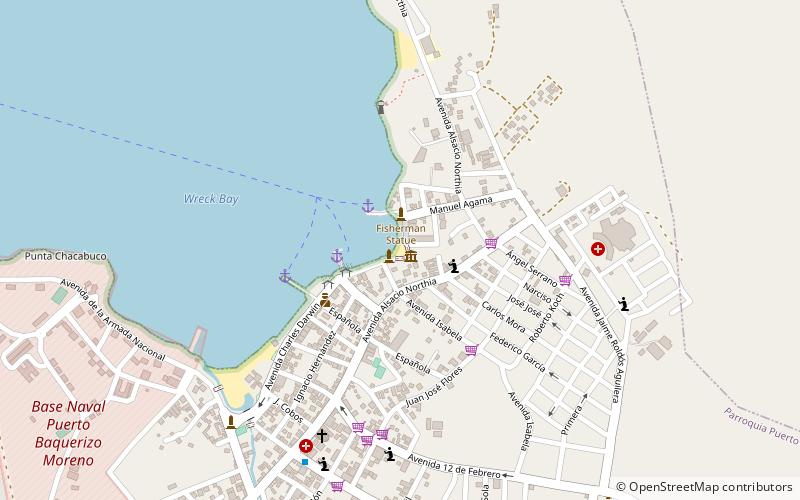 playa de oro puerto baquerizo moreno location map